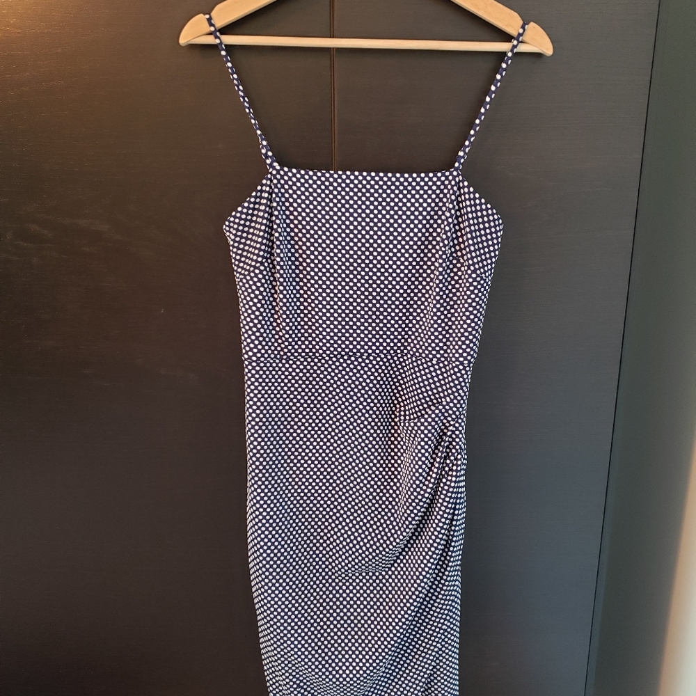 Betsey Johnson Navy Polka Dot Dress Size 6